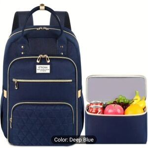 Etro Blue Backpack with Adjustable Straps and Textured Fabric